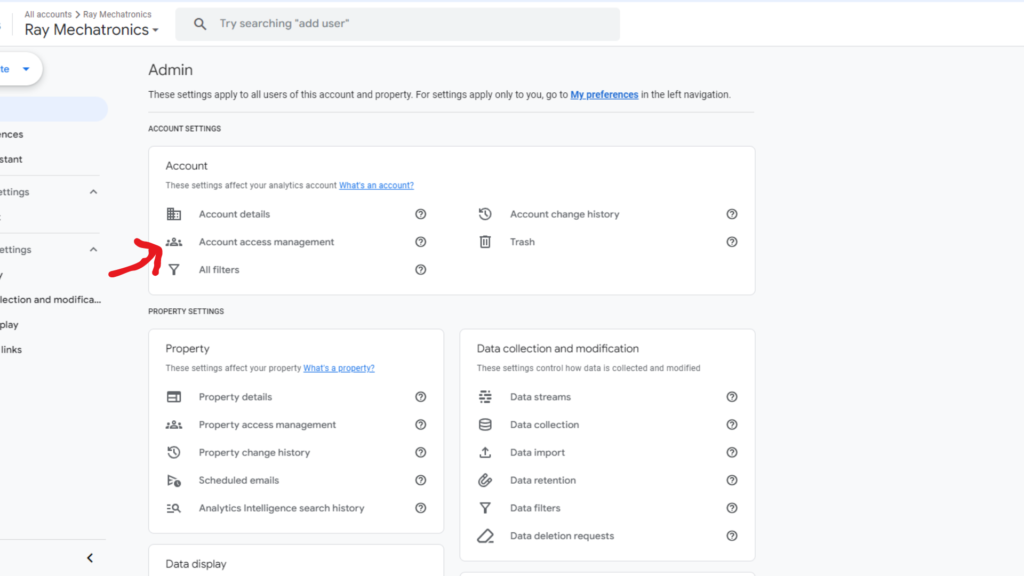 Select Account Access Management