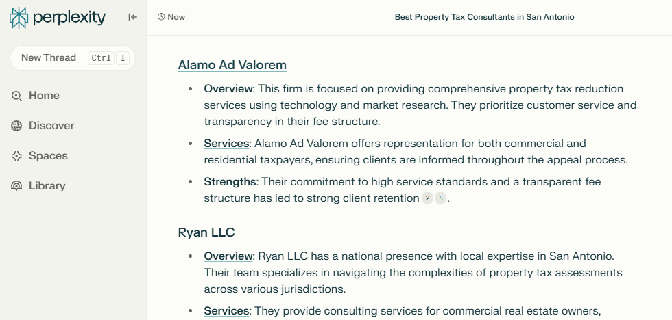 Alamo Ad Valorem: Getting visibility for a search query on Perplexity