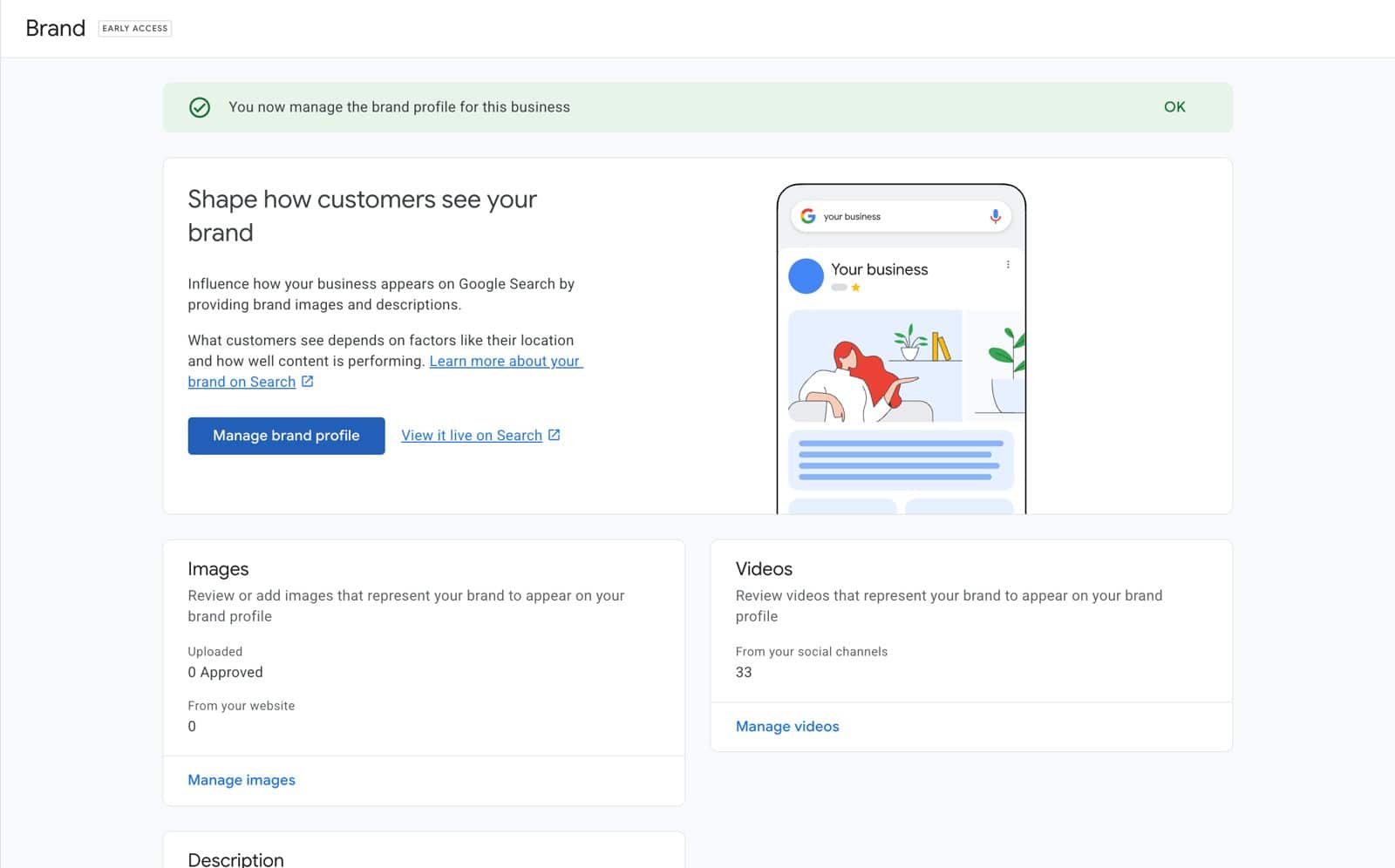 Claimed the Business Profile on GMC