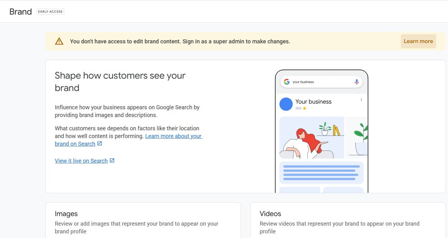 If not a superadmin then cannot manage brand profile