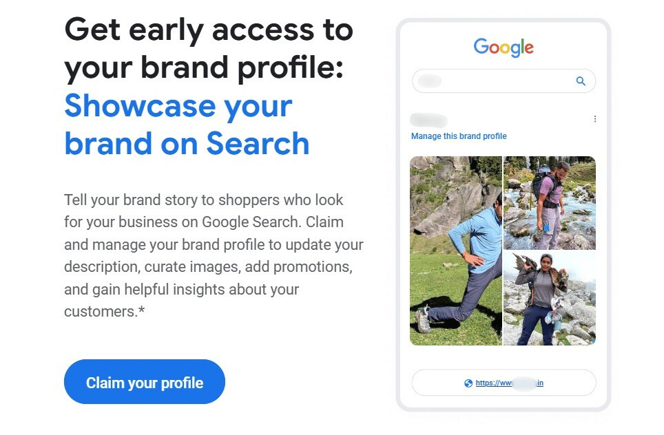 Get early access to Brand Profile on Google