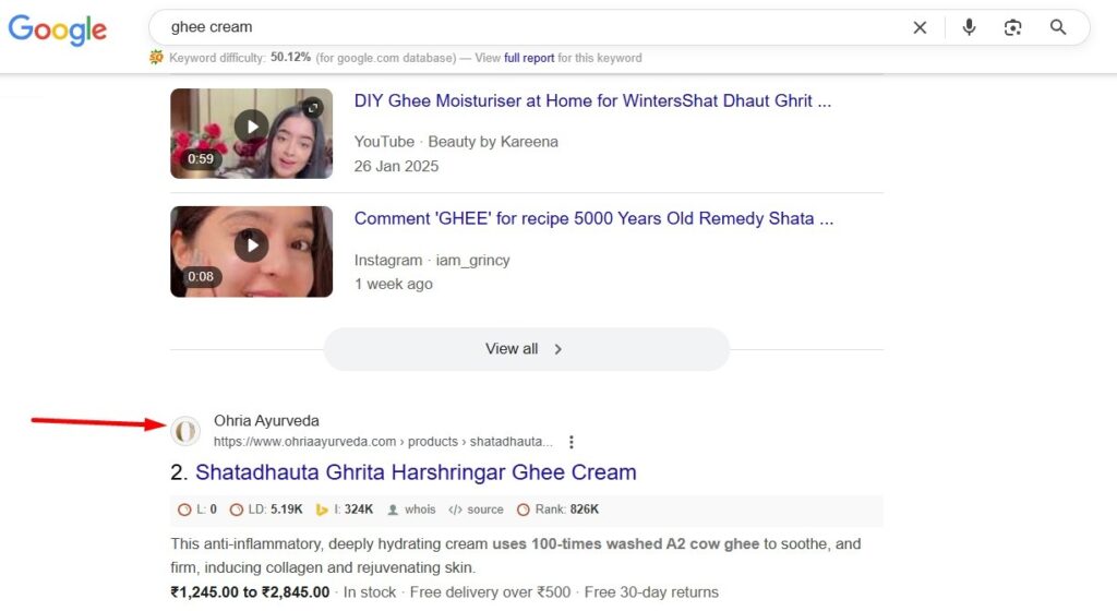 Ghee cream