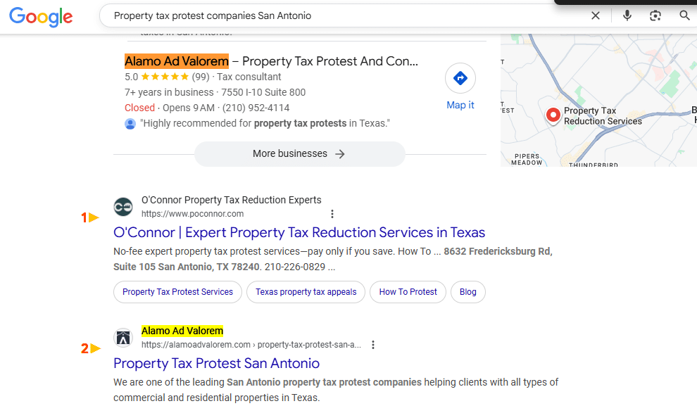 Map and Search ranking for transactional keyword